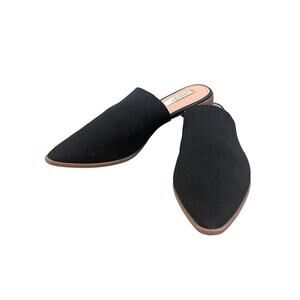Steven New York Women's Size 9 Valdez Knit Mules Black Slip On Pointed Toe
